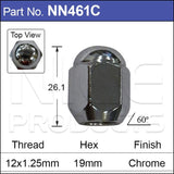 Chrome Nut NN461C - Nice Products | Universal Auto Spares