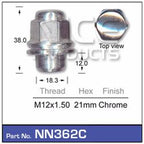 Wheel Nut NN362C - Nice Products | Universal Auto Spares