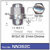 Wheel Nut NN362C - Nice Products | Universal Auto Spares
