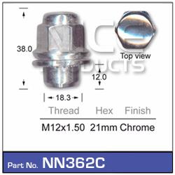 Wheel Nut NN362C - Nice Products | Universal Auto Spares