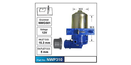 Washer Pump NWP310 - Nice Products | Universal Auto Spares