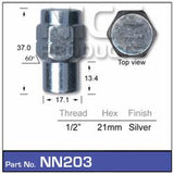 Wheel Nut NN203 - Nice Products | Universal Auto Spares
