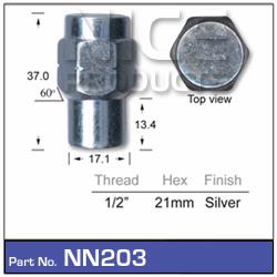Wheel Nut NN203 - Nice Products | Universal Auto Spares