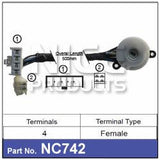 Ignition Switch NC742 - Nice Products | Universal Auto Spares