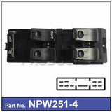 Power Window Switch NPW251-4 - Nice Products | Universal Auto Spares