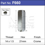 CHROME NUT F660 - Nice Products | Universal Auto Spares