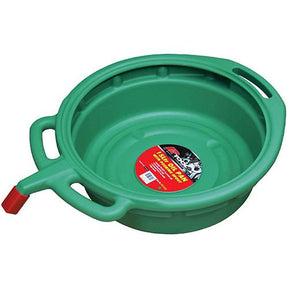 15 Ltr Black or Green Oil Pan Pouring Spout, Non-Spill Lip, Spout Cover- PKTool Green