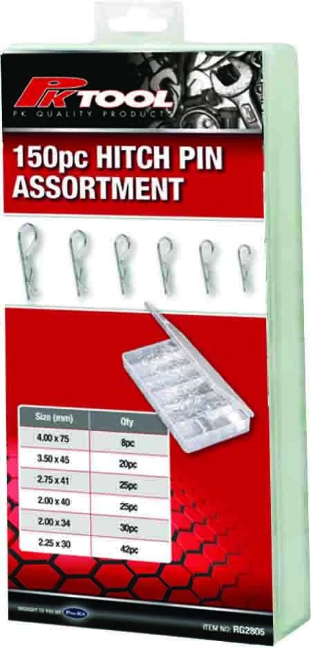 150 Piece Hitch Pin Assortment - PKTool | Universal Auto Spares