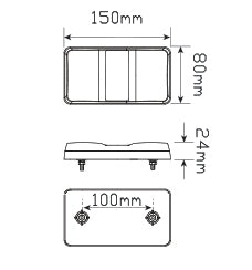 150 Series 12-24 Volt Single Blister Stop/Tail/Indicator & Reflector - LED AutoLamps | Universal Auto Spares