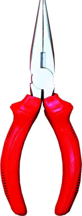 150mm (6”) Long Nose Pliers Tapered Nose, Serrated Edge & Cutting Edge - PKTool