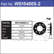 Wheel Spacers With Wheel Studs WS15400S-2 - Nice Products | Universal Auto Spares