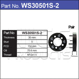Wheel Spacers With Wheel Studs WS30501S-2 - Nice Products | Universal Auto Spares