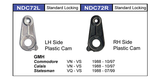 Door Lock Cam NDC72L - Nice Products | Universal Auto Spares