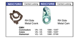 Door Lock Cam NDC72RC - Nice Products | Universal Auto Spares