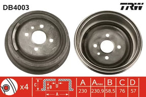 Brake Drum DB4003 - TRW