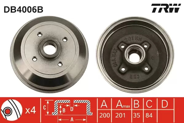 Brake Drum DB4006 - TRW