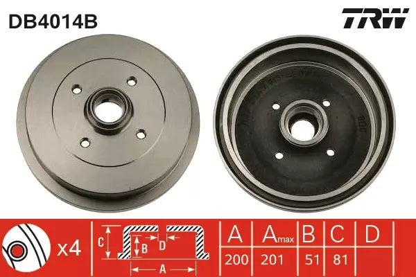 Brake Drum DB4014 - TRW