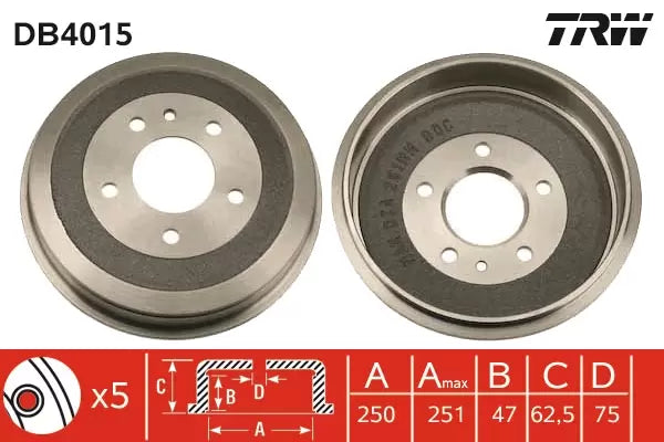 Brake Drum DB4015 - TRW