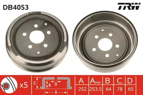 Brake Drum DB4053 - TRW