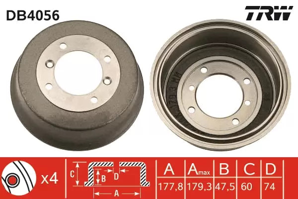 Brake Drum DB4056 - TRW