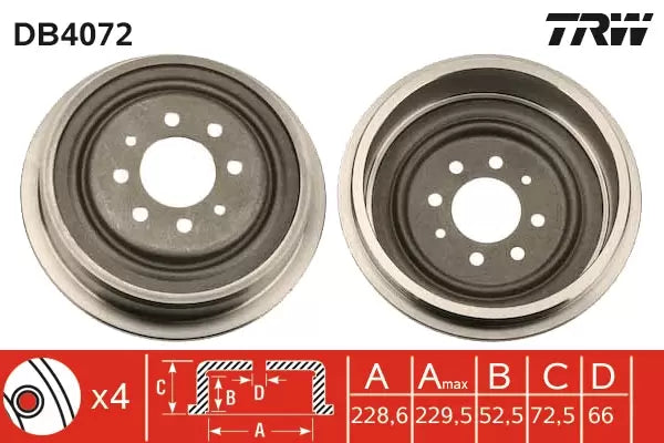 Brake Drum DB4072 - TRW