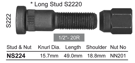 Stud & Nut NS224 - Nice Products | Universal Auto Spares