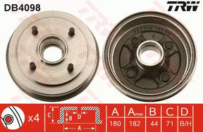 Brake Drum DB4098 - TRW