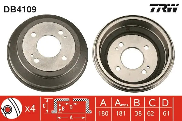 Brake Drum DB4109 - TRW