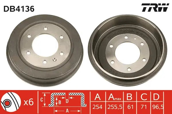 Brake Drum DB4136 - TRW