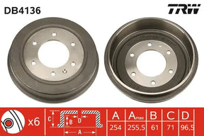 Brake Drum DB4136 - TRW