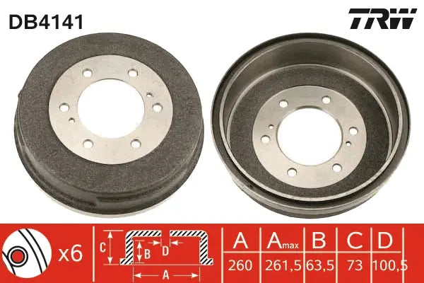 Brake Drum DB4141 - TRW
