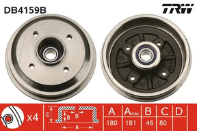 Brake Drum DB4159 - TRW