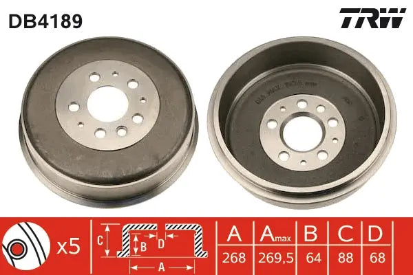 Brake Drum DB4189 - TRW