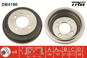 Brake Drum DB4190 - TRW