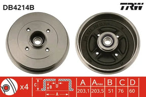 Brake Drum DB4214 - TRW