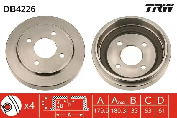 Brake Drum DB4226 - TRW
