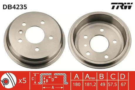 Brake Drum DB4235 - TRW
