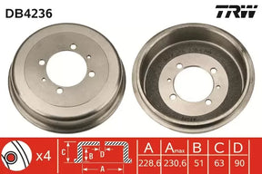 Brake Drum DB4236 - TRW