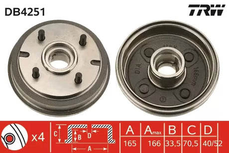 Brake Drum DB4251 - TRW