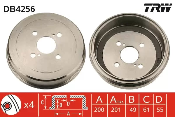 Brake Drum DB4256 - TRW