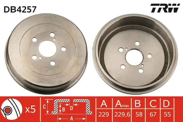 Brake Drum DB4257 - TRW