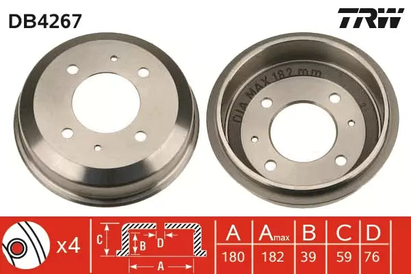 Brake Drum DB4267 - TRW