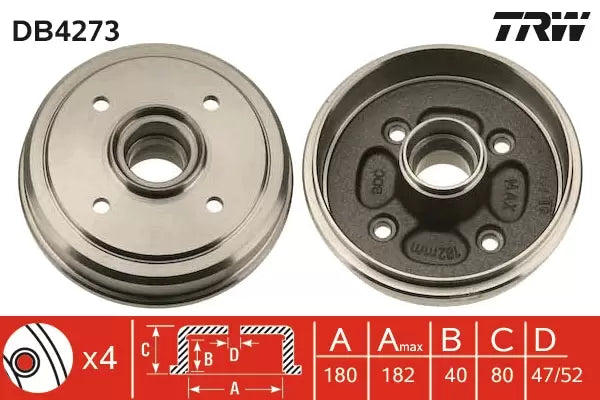 Brake Drum DB4273 - TRW