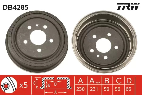 Brake Drum DB4285 - TRW