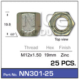 Wheel Nut NN301-25 - Nice Products | Universal Auto Spares