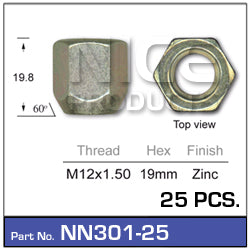 Wheel Nut NN301-25 - Nice Products | Universal Auto Spares