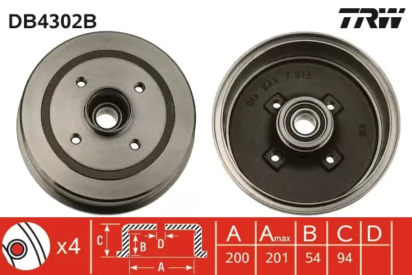 Brake Drum DB4302 - TRW