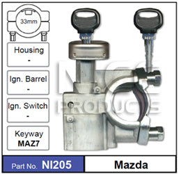 Ignition Lock NI205 - Nice Products | Universal Auto Spares