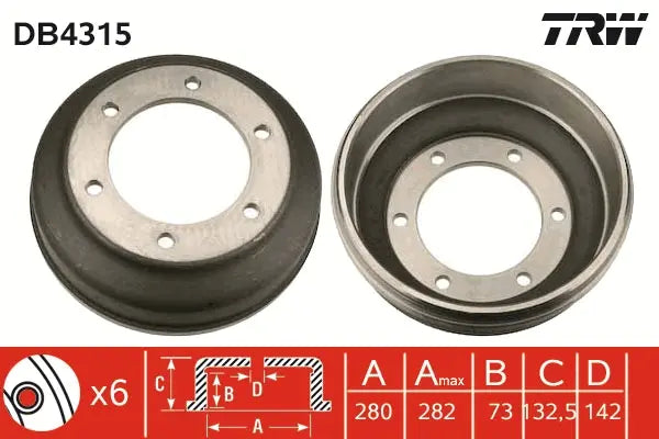 Brake Drum DB4315 - TRW