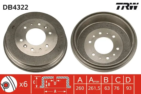 Brake Drum DB4322 - TRW